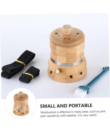 Frcolor Moxibustion Box Set - Khaki Moxa Stick Holder & Burner Vascular Tools for Whole Body Healing - Buy Online on GoSupps.com