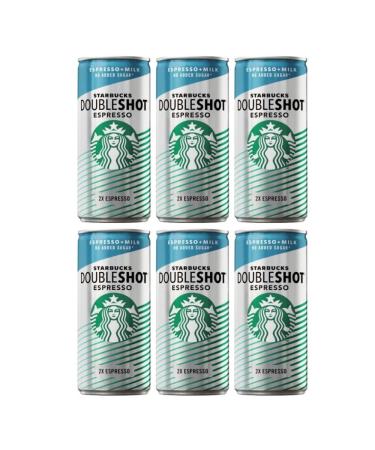 6 x 200ml Double Shot Espresso + Milk No Added Sugar Coffee