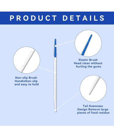 Xnivuis 260 Interdental Brushes & Silicone Tooth Picks for Braces - Effective Mouth Cleaning Tools in Blue - Buy Online on GoSupps.com