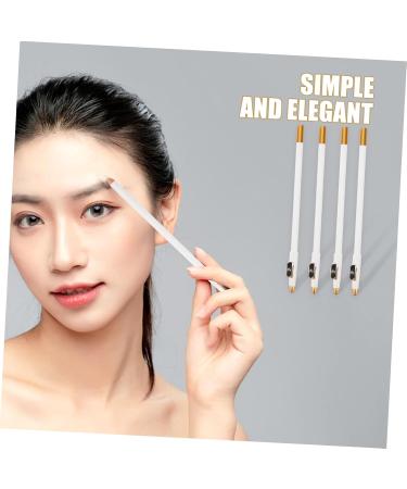 WOONEKY 12pcs Eyebrow Pencil Sharpener Wood Brow Pencil Portable Brow Pencil Eye Brow Pencil White Wooden - Buy Online on GoSupps.com