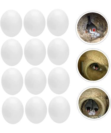 BESPORTBLE 12pcs Portable Fake Eggs Multi-Function Fake Eggs Delicate Simulated Eggs Solid Egg Multifunction 1.6x1.2cm White - Buy Online on GoSupps.com