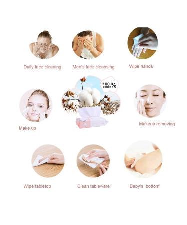 Careboree Extra Thick Dry Wipe Disposable Face Drying Towel - 100% Cotton Lint-Free Tissues (5x80 Count) - Buy Online on GoSupps.com