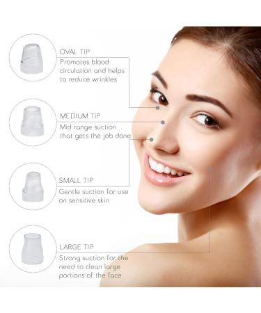 Blackhead Remover Pore Vacuum Cleaner with Rose Quartz Roller - Electric Acne Extractor Kit | USB Rechargeable Suction Tool - Buy Online on GoSupps.com