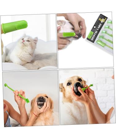 FOMIYES 1 set Dog Puppy Brush Pet Oral Tool Head Teeth Supplies Cleaning Double-head - Buy Online on GoSupps.com