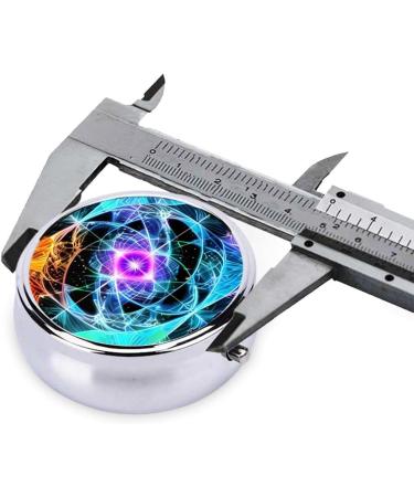 Eight Dimensional Round Pill Box Organizer - 3 Compartment Portable Travel Case for Purse & Pocket - Buy Online on GoSupps.com