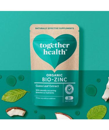 Organic Zinc Supplement by Together Health - Natural Source from Guava Leaves - Vegan - Made In UK - 30 Vegecaps - Buy Online on GoSupps.com