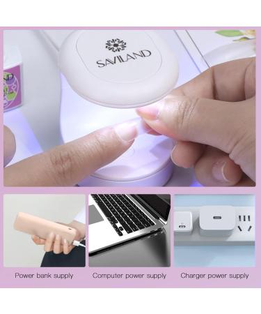 Saviland Mini Nail Lamp - 16W UV LED Nail Dryer for Gel Nail Polish | Portable Nail Art Tool for Home and Professional Use - Buy Online on GoSupps.com