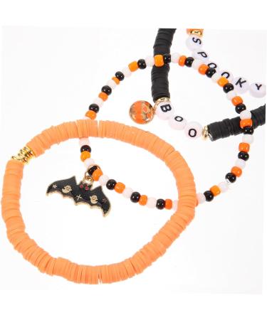 COHEALI 1 Set Bracelets Aesthetic Halloween Bead Bracelets Elastic Bracelet Charm Bracelets Decorative Beaded Bracelet Beads Bracelet for Women Wrist Decor Miss Polymer Clay Letter Jewelry - Buy Online on GoSupps.com