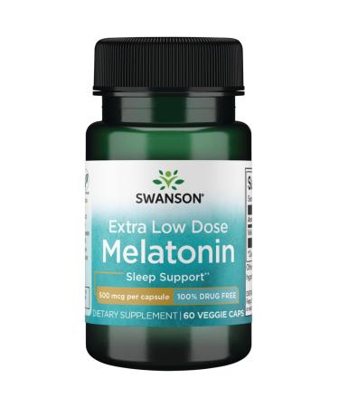 Swanson Melatonin 500 mcg 60 Veg Capsules