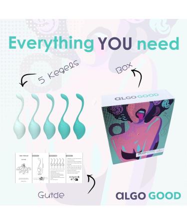 Kegel Balls for Women | Pelvic Floor Strengthening Set - Improve Intimate Health | Aquamarine - Buy Online on GoSupps.com