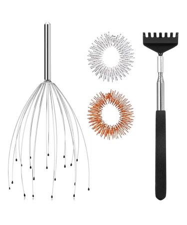 Head massage spider head crawl with 20 fingers Head massager and pull -out back scratch with finger massage device for head massage and finger massage