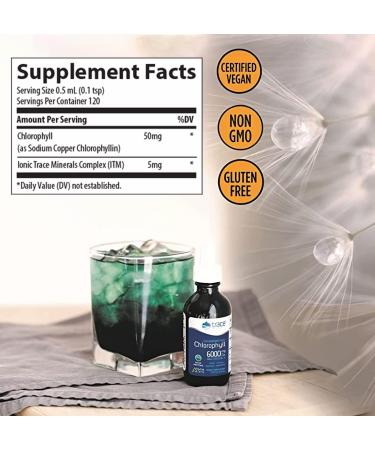 Trace Minerals Ionic Chlorophyll | Immune Boost & Antioxidant | Mint Flavored, 2.0oz 6000mg - Buy Online on GoSupps.com