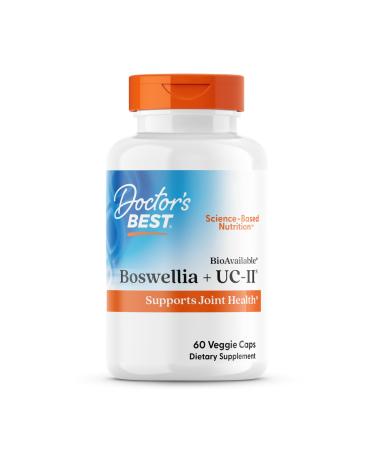 Doctors Best BioAvailable Boswellia + UC-II Supports Joint Health Non-GMO Gluten Free Soy Free 60 Veggie Caps