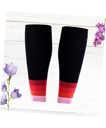 Yardwe Footless Compression Socks - Elastic Calf Support Sleeve for Men & Women - Breathable Shin Splint Relief & Sports Calf Brace - Red - Buy Online on GoSupps.com