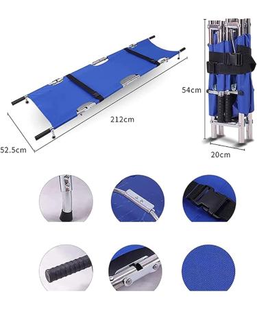 Aluminum Alloy Folding Stretcher Portable First Aid Thickened Stretcher Medical Simple Rescue Stretcher for Mobile Injured Mountain Rescue - Buy Online on GoSupps.com