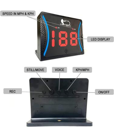 Potent Speed Radar Gun for Hockey, Baseball, Tennis, Golf - Measure Shot Speed Easily - Buy Online on GoSupps.com