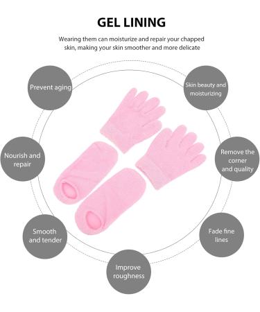 FOMIYES 2 Pairs Gel Care Kit Spa Socks for Cracked Feet Hand Moisture Gloves Hands Beauty Masks Gloves Women Spa Gloves Hand Gloves Miss Moisturizing Yarn Accessories - Buy Online on GoSupps.com