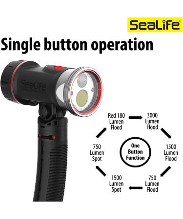 SeaLife Sea Dragon 3000SF Pro Dual Beam Underwater Scuba Light Kit (SL679) - Compact COB LED Photo-Video Lighting for Diving - Grip & Tray Included - Buy Online on GoSupps.com