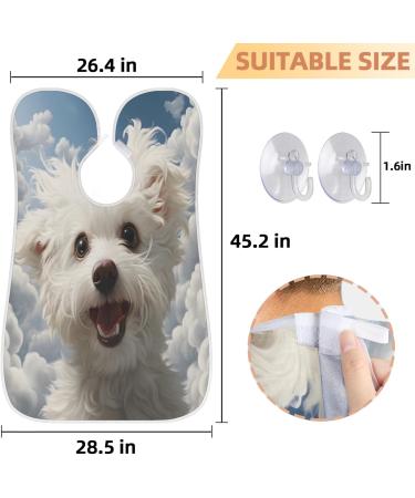Beard Bib Apron - Cute Dog Beard Hair Catcher for Men | Perfect Father's Day & Anniversary Gifts with 2 Suction Cups - Buy Online on GoSupps.com