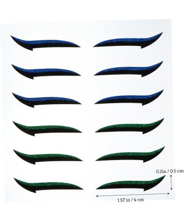 Healeved 72 Pairs Glitter Eyeliner Eye Makeup Stickers Invisible Eye Line Strips Double-sided Tape Instant 1 count (Pack of 1) Assorted Colorx2pcs - Buy Online on GoSupps.com