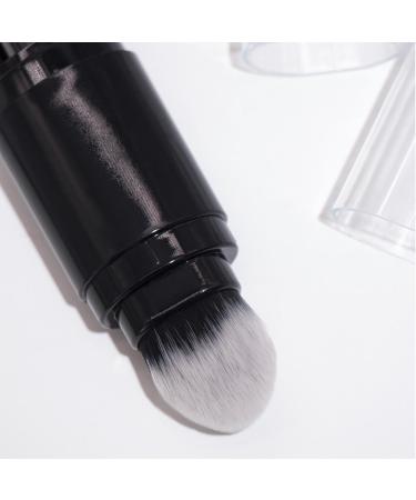 Travel Makeup Brushes | 5 In 1 Cute Makeup Brush Set - All In 1 Cute Retractable Professional Brushes Beauty Tool For Women & Girls Black - Buy Online on GoSupps.com