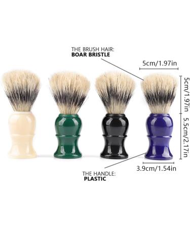 Premium Green Hair Shaving Brush - Safety Brush with Bristle Neck Sweep Handle - Ideal for Professional and Home Use - Buy Online on GoSupps.com