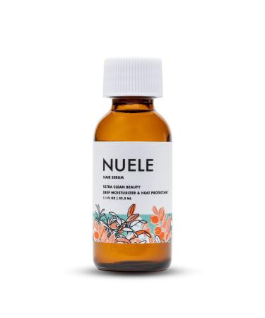 Nuele Hair Serum Heat Protectant - Moisturizes & Protects Hair - Clean  Natural and Organic Heat Protectant Serum - Non Oily Heat Protectant For Every Hair Type - Clean Beauty - 1.1 Fl Oz 1.1 Fl Oz (Pack of 1)