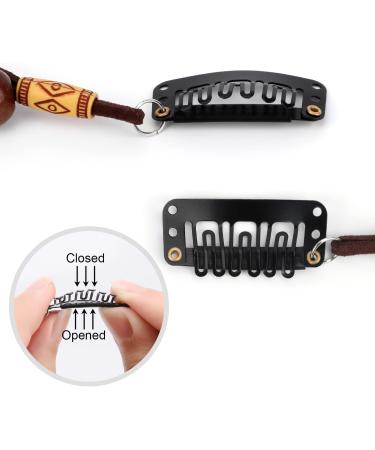 6Pcs Feather Hair Clips - Bohemian Hippie Hair Extension Accessories for Halloween Costume - Buy Online on GoSupps.com