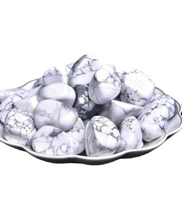 White Howlite Healing Crystal Stones 1.25-2.0 Large | Natural Tumbled Gemstones for Reiki, Energy, and Meditation - Buy Online on GoSupps.com