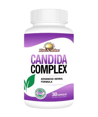 Rise-N-Shine Candida Complex Capsules Support for Normal Candida Levels with Oregano Caprylic Acid Reishi Mushrooms and More 30 Count