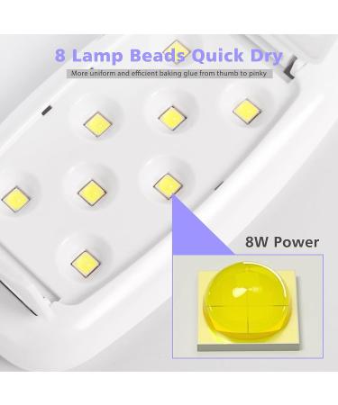 Krofaue Mini UV Nail Lamp - Portable Gel Nail Light for Salon-Quality Results at Home - Buy Online on GoSupps.com