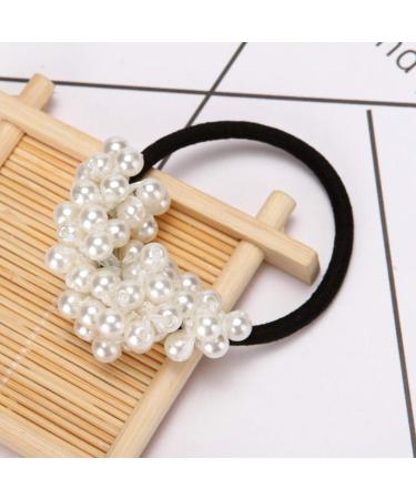 RUITASA 4 Pack Pearl Hair Ties - Hair Bands with Beads for Women and Girls - Buy Online on GoSupps.com