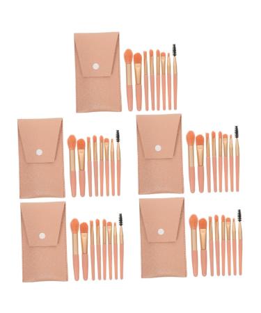 Beavorty 5 Sets Travel Makeup Brushes Supple Makeup Brush Cosmetic Brush Women Makeup Supplies Mini Brush Women s Suits Cosmetics Pink Aluminum Tube Handle Brush Miss Major