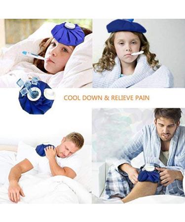 Soft Ice Bag - Polyester-Cotton Ice Bag for Head Reusable Ice Bag Fever Reduction Cooling Bag with A Large Opening Cover for Crushed Ice Tmay Blue - Buy Online on GoSupps.com
