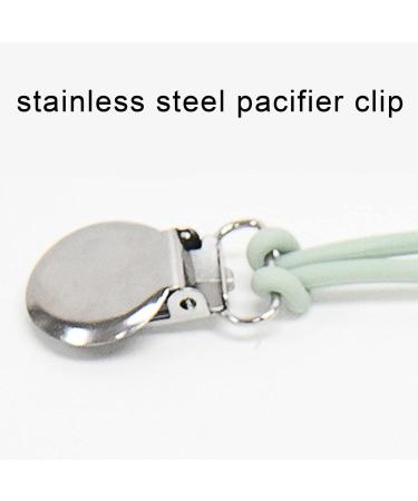 Baok Baby Schnullerhalter - 4 Anti-Tie-Off Steel Pacifier Chains | Silicone Pacifier Holders for Babies & Parents - Buy Online on GoSupps.com
