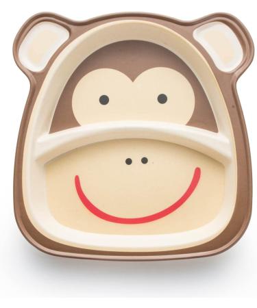 All Kids United 5-Part Plastic Children s Dish Set - Monkey Motif Cup Bowl Plate Spoon & Fork for Kids - International Shipping Available - Buy Online on GoSupps.com