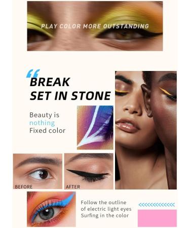 Color Eyeliner - Soft tip waterproof and quick drying 12 colors long lasting Makeup lasts forever! (12) - Buy Online on GoSupps.com