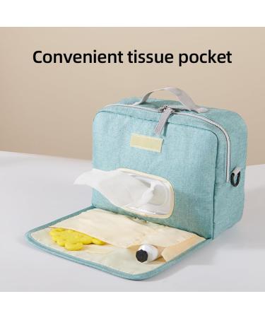 Sunveno Waterproof Diaper Bag Stylish & Functional Pocket Design for On-the-Go Parents Green L (1 Pack) - Buy Online on GoSupps.com