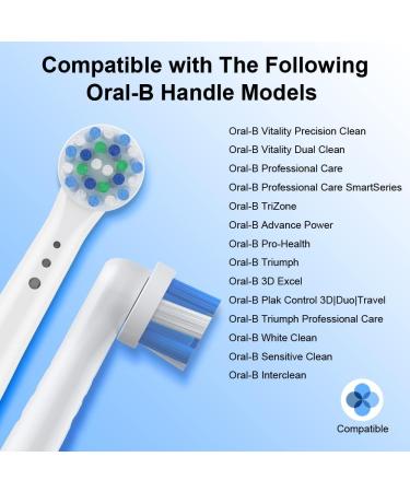 4 Pack Replacement Toothbrush Heads Compatible with Oral B Braun - Fits Oral b Pro 1000/500/3000/7000/8000/9600 Electric Toothbrushes - Buy Online on GoSupps.com