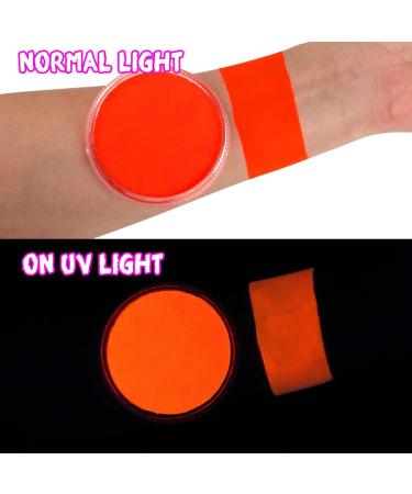 Bowitzki 30g Professional Face Paint Body Paint Water Based Face painting Makeup Safe for Kids and Adults Split Cake Single Color Halloween Christmas (Neon Orange) - Buy Online on GoSupps.com