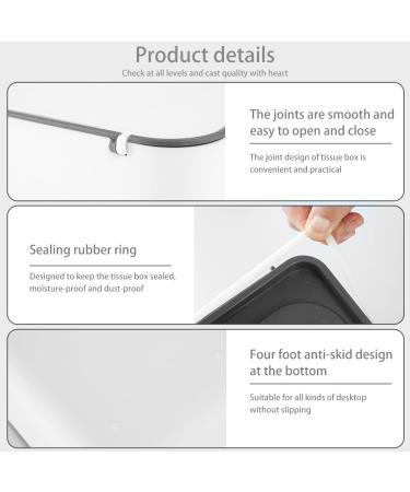 Wipes Dispenser Dustproof Wet Tissue Box Baby Wipe Holder Large Capacity Wipes/Tissue Case with Moisture Seal Secure Lid Keeps Wipes Fresh for Home Office (Gray) - Buy Online on GoSupps.com