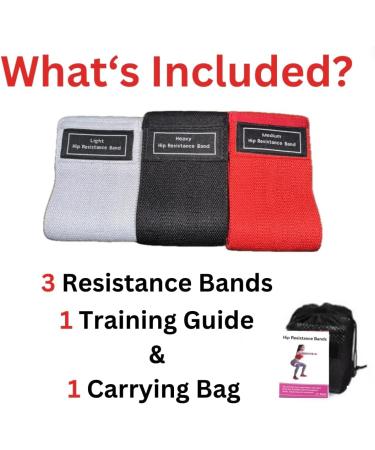 Buy Resistance Bands for Full-Body Workouts | Durable Fabric Booty Bands in 3 Levels for Legs Hips Thighs & Glutes - Ideal for Yoga Pilates & Rehab - Buy Online on GoSupps.com