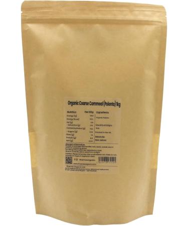 Organic Coarse Cornmeal (Polenta) 1kg - Premium Quality Non-GMO Cornmeal - Pack of 1 - Buy Online on GoSupps.com