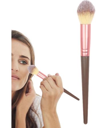 Highlighter Makeup Brush | Blending Make Up Brushes - No Shedding Soft Bristle to Lock in Foundation and Concealer Cosmetic Accessories for Check Nose Buffing Face Highlighting Brown Single Highlight Brush - Buy Online on GoSupps.com