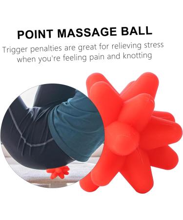 Beaupretty 2-Pack Star Fitness Ball - Spiky Muscle Massage & Myofascial Relief - Perfect for Back & Foot Fasciitis - 8x8cm Red - Buy Online on GoSupps.com