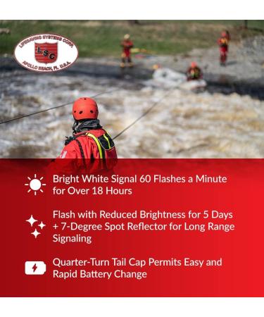 Lifesaving Systems Corp Sirius Long Range LED Strobe Light - USCG Approved Signaling Strobe | Made in USA | Exceeds SOLAS Requirements - Buy Online on GoSupps.com