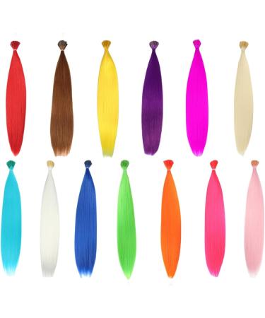 Prinfantasy Pink Synthetic Hair Extensions Straight 16 inch - Hair Accessories for Women & Girls - Buy Online on GoSupps.com