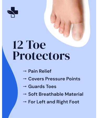 YOGAMEDIC Silicone Big Toe Protectors - 12 Pcs Toe Caps for Friction Protection & Hammer Toe Relief - Buy Online on GoSupps.com