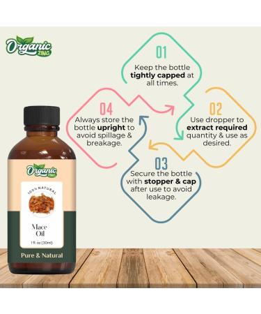 Mace Oil (Myristica Fragrans) - Pure & Natural Essential Oil for Skin Care Hair Care Aromatherapy & Diffusers - 30ml - Buy Online on GoSupps.com