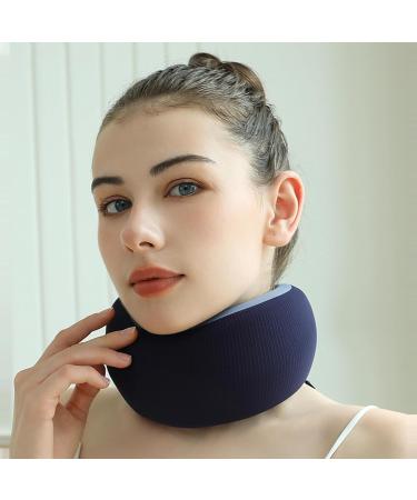 Neck Brace Pillow Neck Brace & Elastic Supports - Keep Vertebrae Stable Comfort Neck Support Soft Neck Support Relieves Pressure in Spine Neck Support Brace for Home Navy Blue - Buy Online on GoSupps.com
